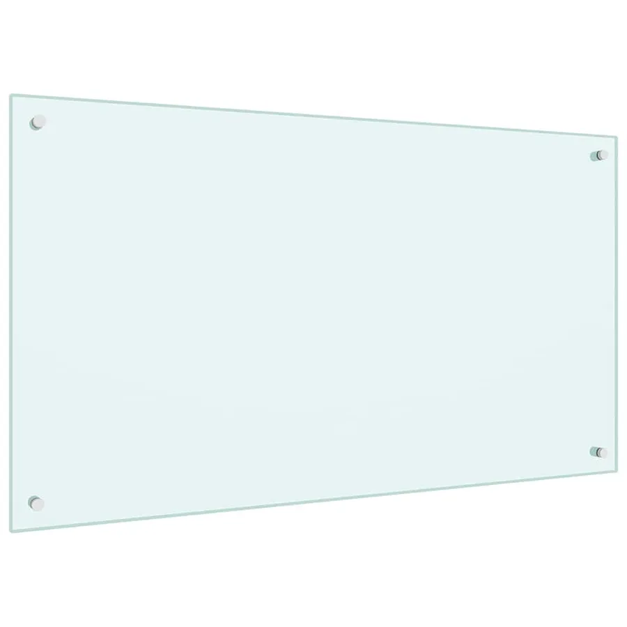 Crédence de cuisine 2 pcs Blanc 100 x 60 cm verre trempé - 3