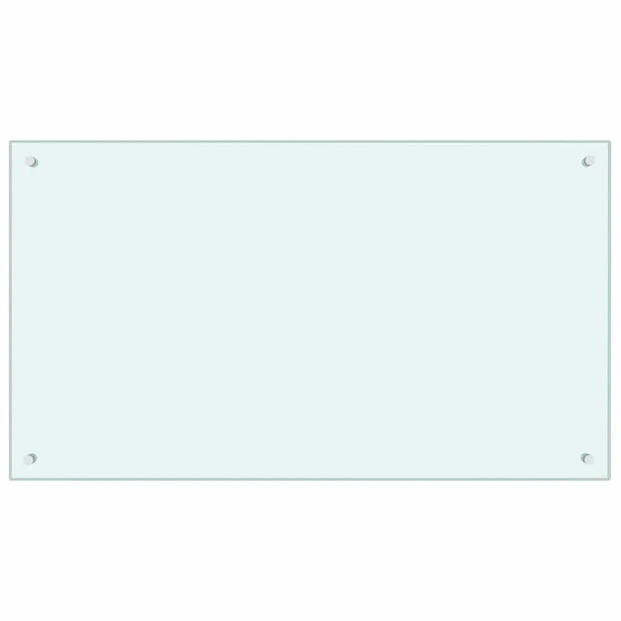 Crédence de cuisine 2 pcs Blanc 100 x 60 cm verre trempé - 4