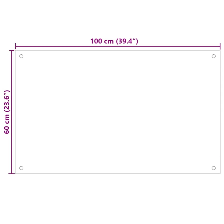 Crédence de cuisine 2 pcs Blanc 100 x 60 cm verre trempé - 8