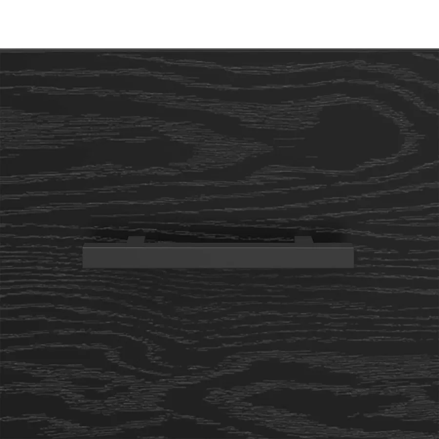 Buffet Chêne noir 69,5 x 34 x 90 cm Bois d'ingénierie et fer - 9