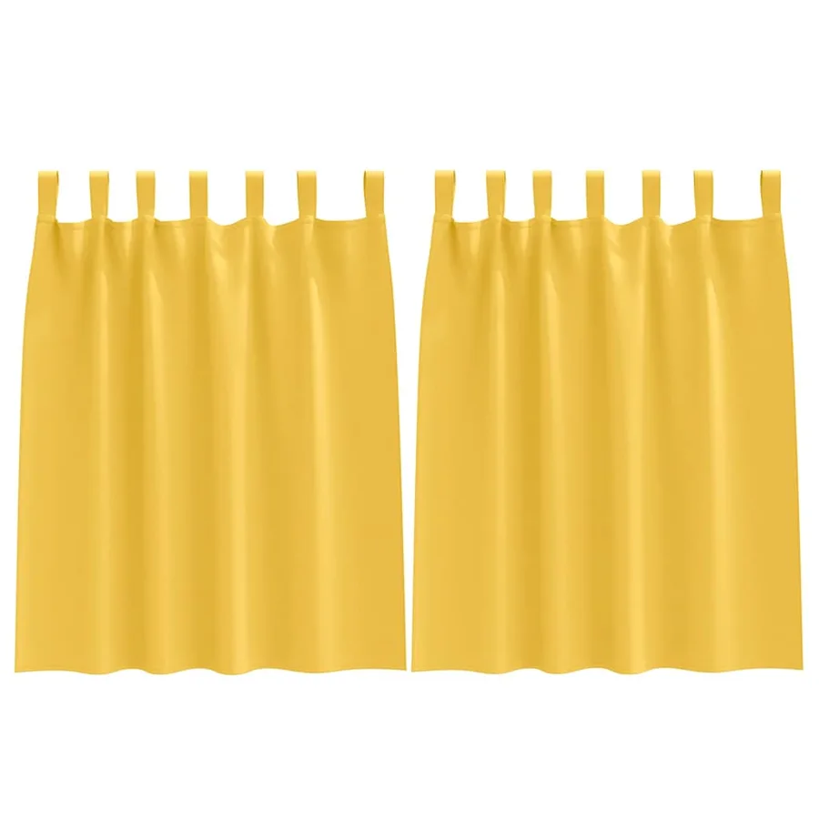 Rideaux occultants avec anneaux 2 pcs Jaune moutarde - 2