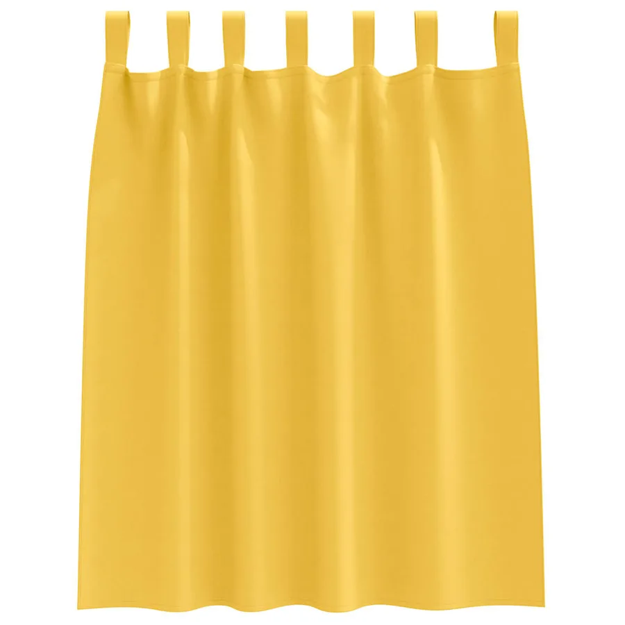 Rideaux occultants avec anneaux 2 pcs Jaune moutarde - 4