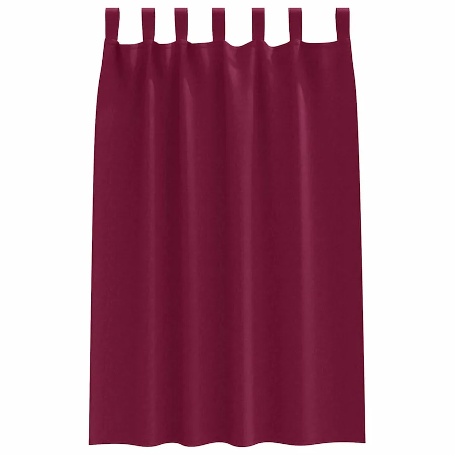 Rideaux occultants avec anneaux 2 pcs Bordeaux 175 x 140 cm - 4
