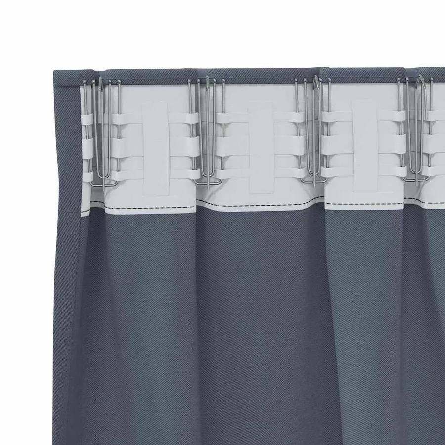 Rideaux occultants avec anneaux 2 pcs Anthracite 225 x 140 cm - 5