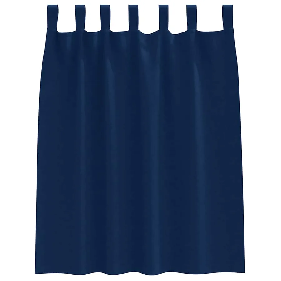 Rideaux occultants avec anneaux 2 pcs Bleu foncé 140 x 140 cm - 4