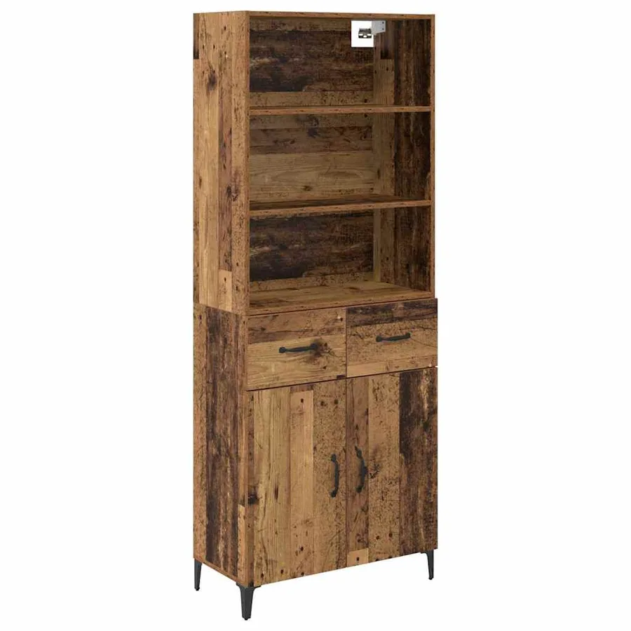 Haut Armoire Bois Ancien 69,5 x 34 x 180 cm Bois d'ingénierie - 2