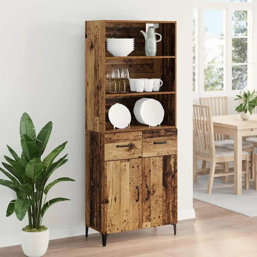 Haut Armoire Bois Ancien 69,5 x 34 x 180 cm Bois d'ingénierie - 4