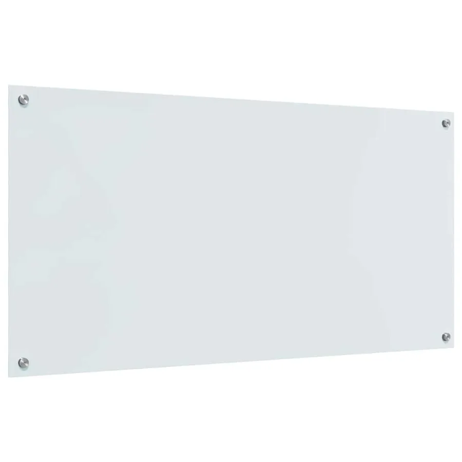 Crédence de cuisine 2 pcs Blanc 120 x 60 cm verre trempé - 6