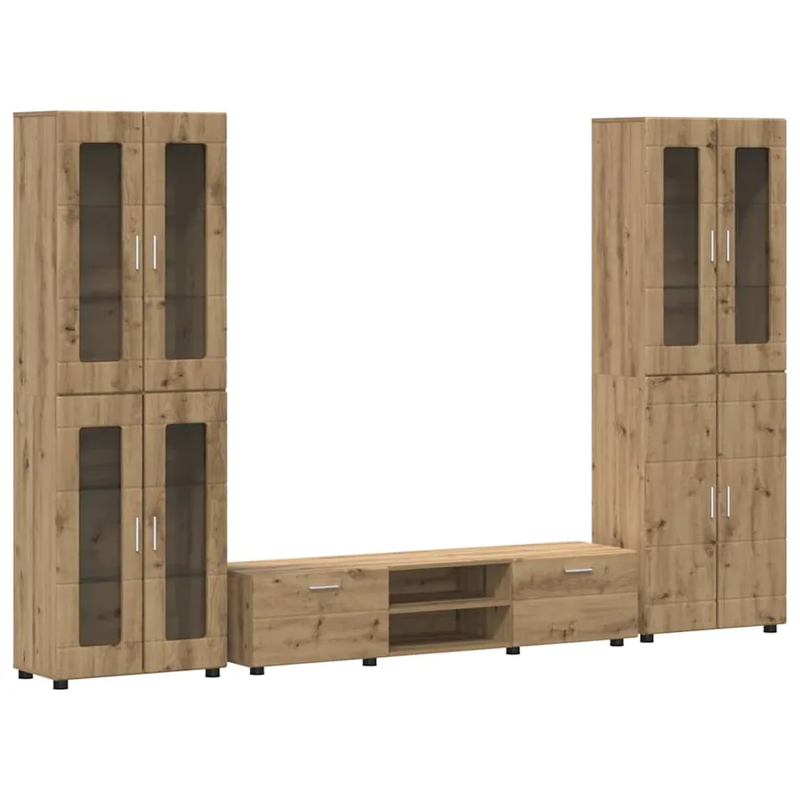 Ensemble meuble TV FLORIN 3 pcs Chêne artisanal - 2