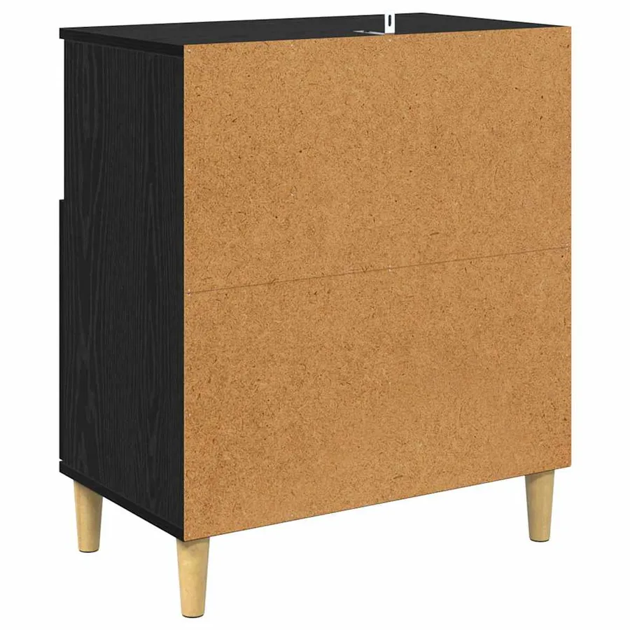 Buffets 2 pcs Chêne noir 60 x 35 x 70 cm Bois d'ingénierie - 9