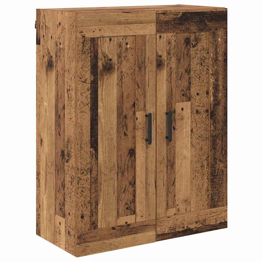 Haut Armoire 2 pcs Bois Ancien Bois d'ingénierie - 7