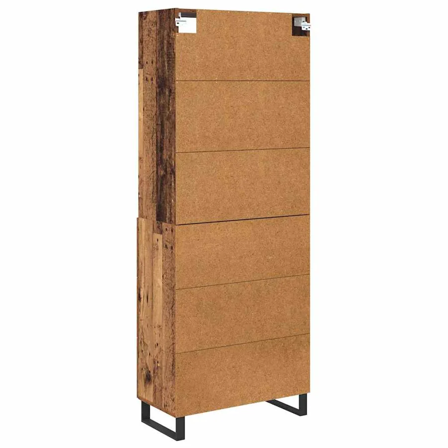 Haut Armoire avec tiroir 2 pcs Bois ancien Bois d'ingénierie - 8