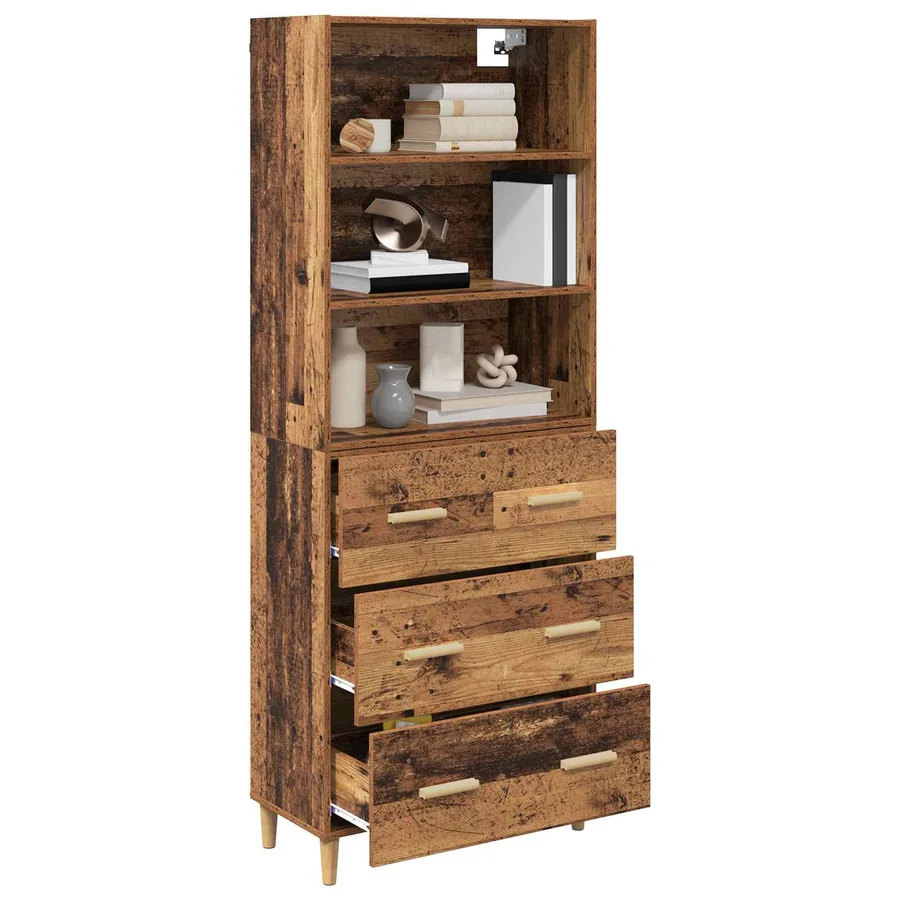 Haut Armoire Bois Ancien 69,5 x 32,5 x 180 cm Bois d'ingénierie - 3