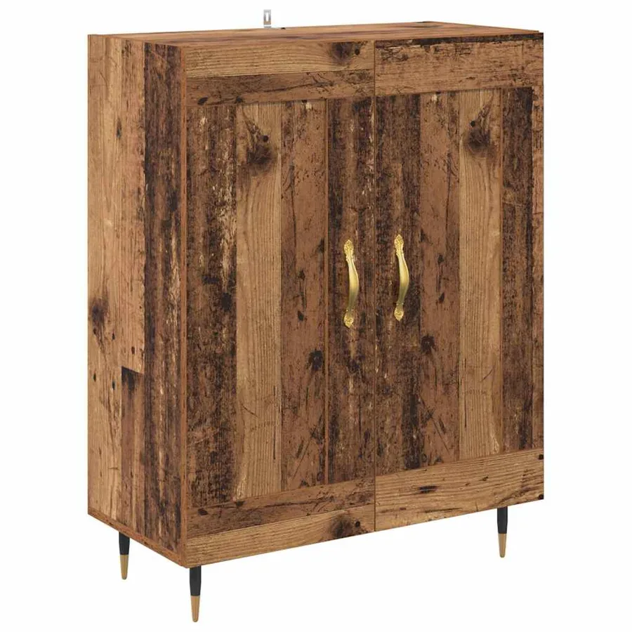 Haut Armoire 2 pcs Bois ancien Bois d'ingénierie - 6