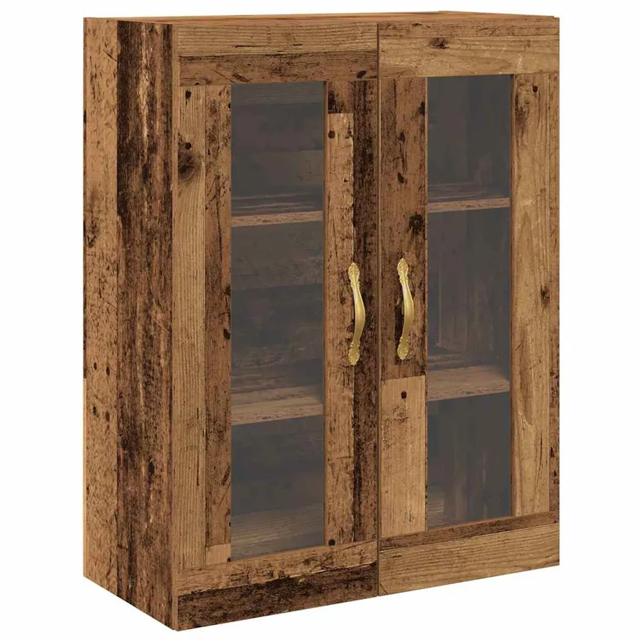 Haut Armoire 2 pcs Bois ancien Bois d'ingénierie - 7