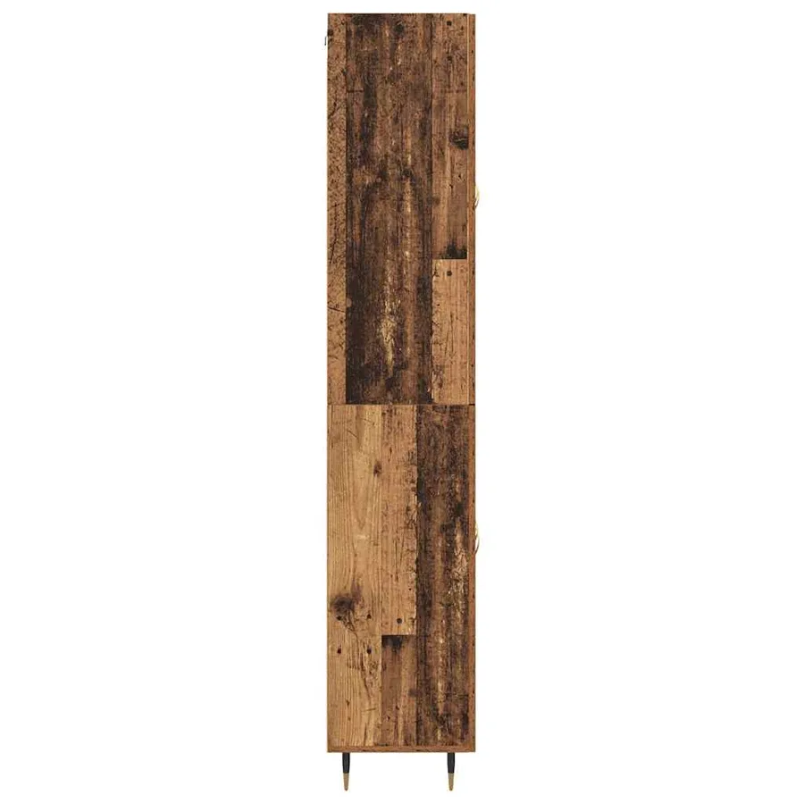 Haut Armoire 2 pcs Bois ancien Bois d'ingénierie - 9