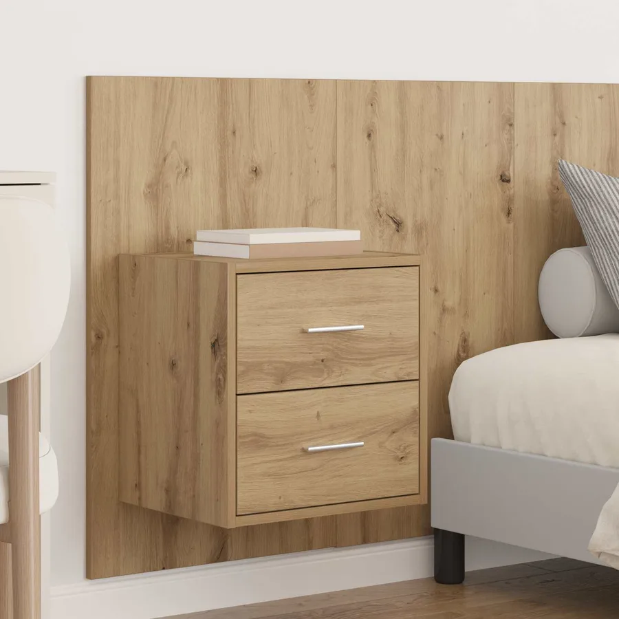 Tête de lit avec armoire 3 pcs Chêne artisanal - 4