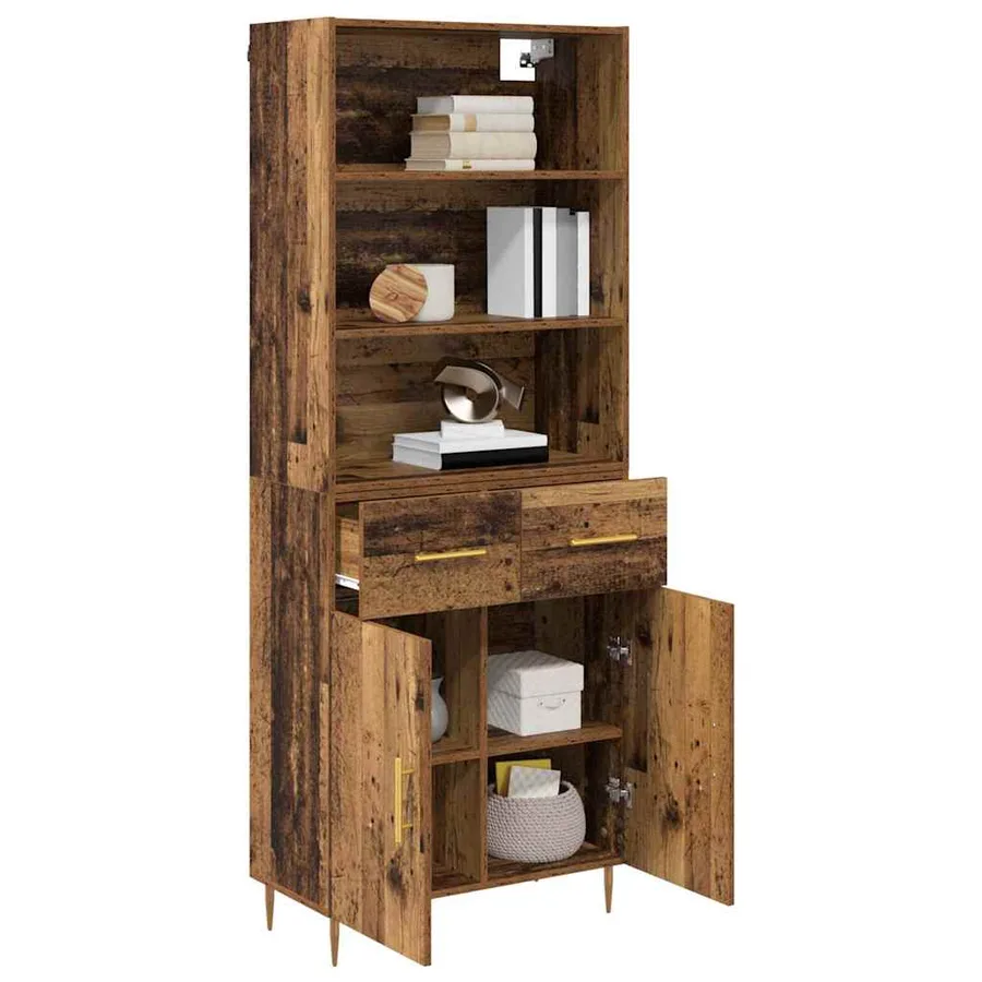Haut Armoire Bois ancien 69,5 x 34 x 180 cm Bois d'ingénierie - 3