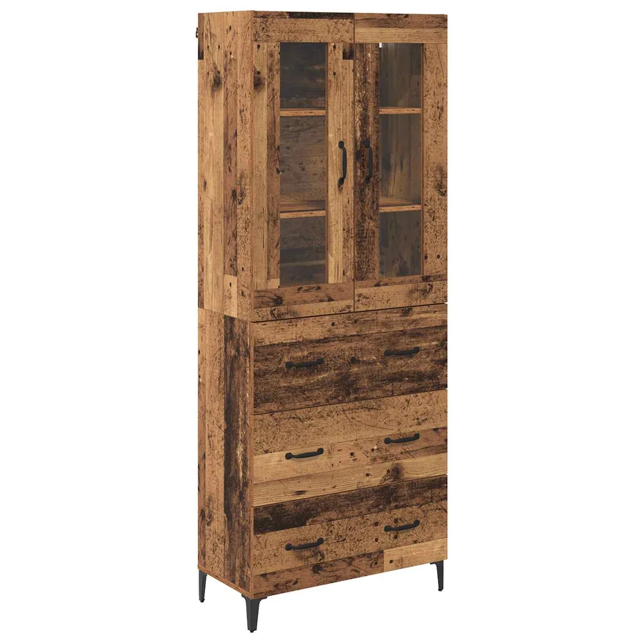 Haut Armoire Bois Ancien 69,5 x 34 x 180 cm Bois d'ingénierie - 2