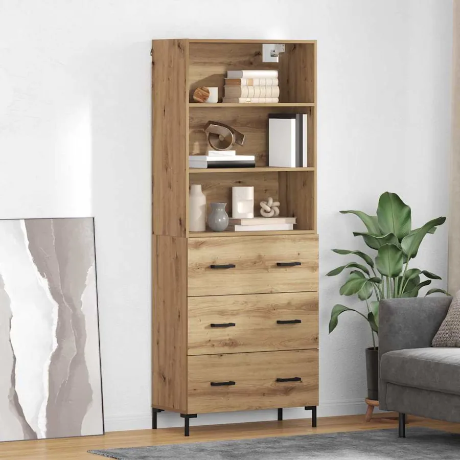 Haut Armoire Chêne artisanal 69,5 x 34 x 180 cm