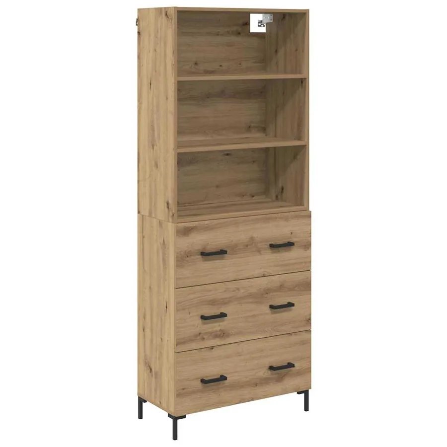Haut Armoire Chêne artisanal 69,5 x 34 x 180 cm - 2