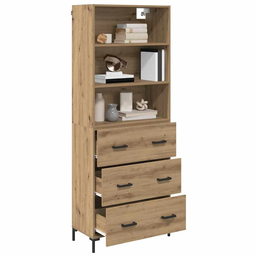 Haut Armoire Chêne artisanal 69,5 x 34 x 180 cm - 3