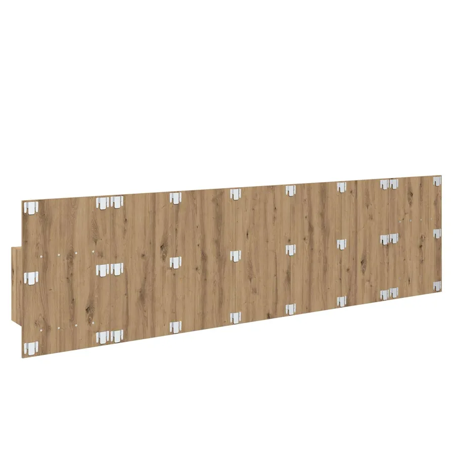 Tête de lit avec armoire 3 pcs Chêne artisanal - 9