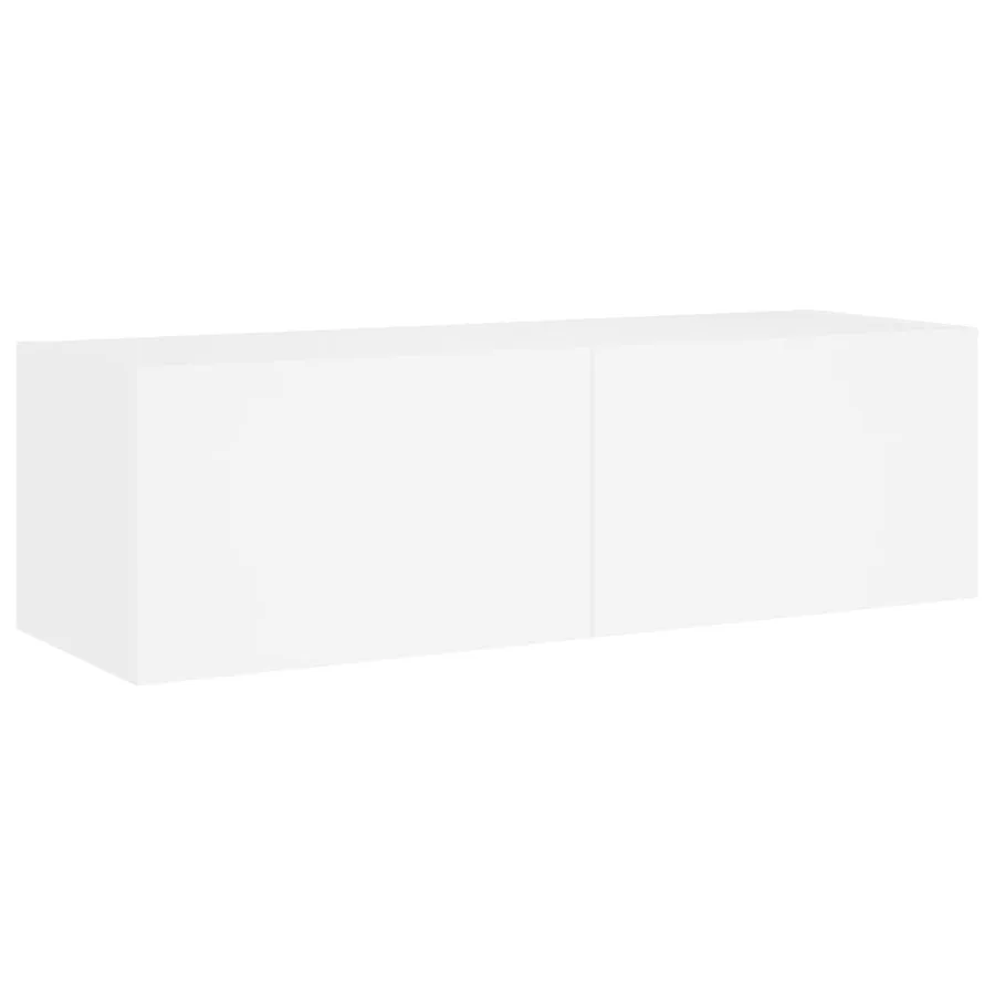 Meuble TV muraux 4 pcs avec lumières LED blanc - 10
