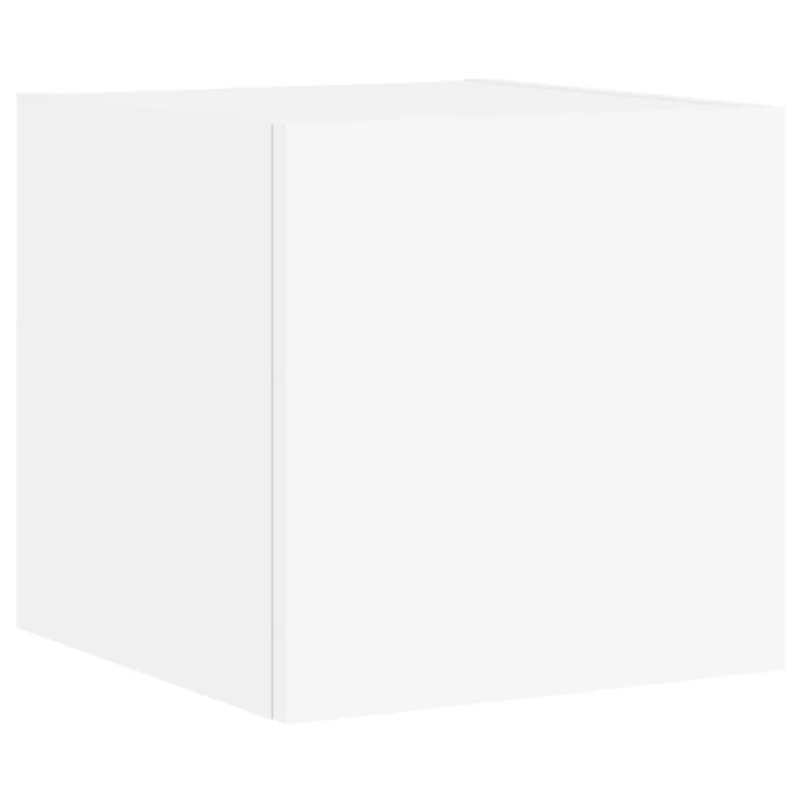 Meuble TV muraux 4 pcs avec lumières LED blanc - 8