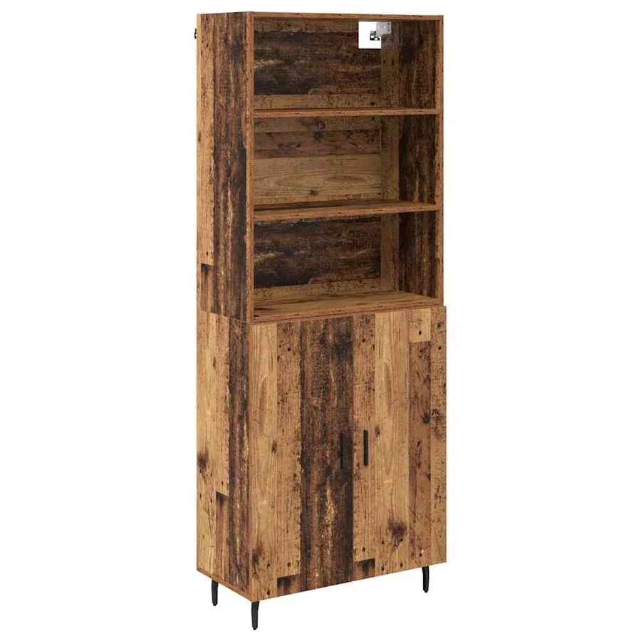 Haut Armoire Bois Ancien 69,5 x 34 x 180 cm - 2