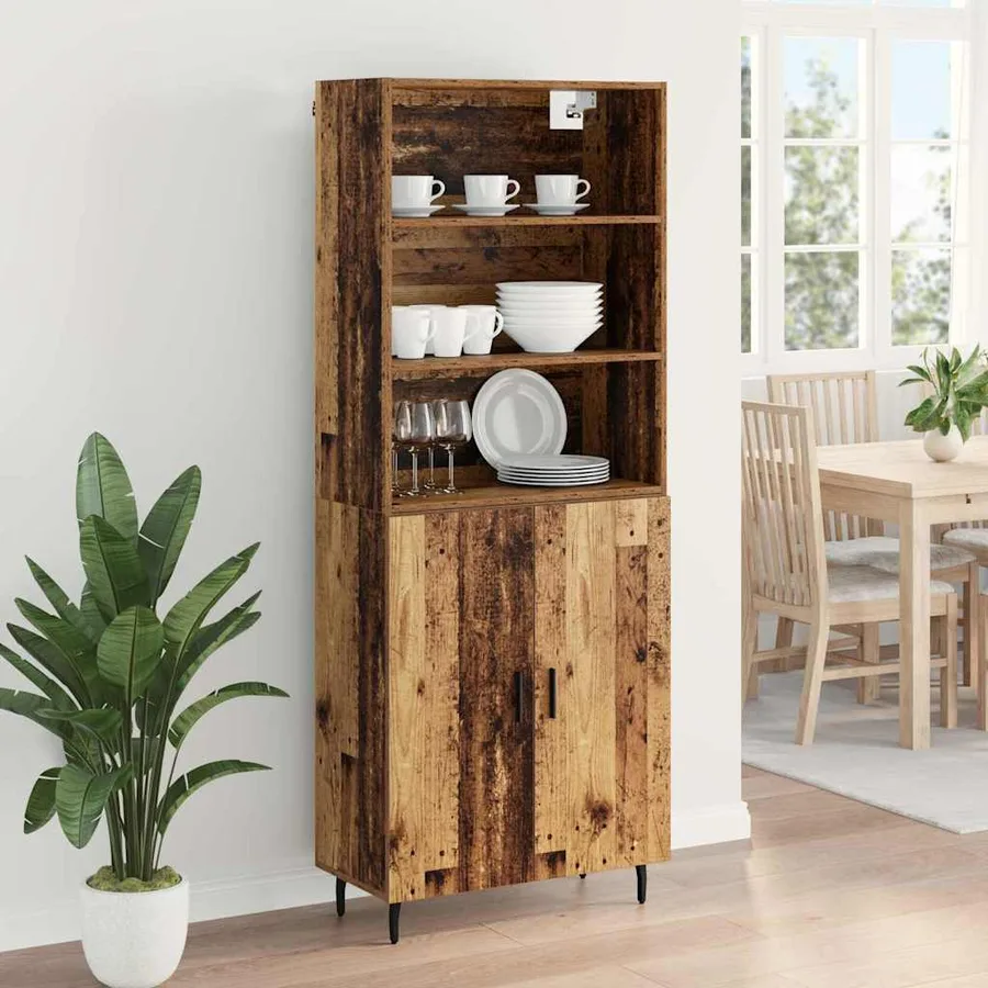 Haut Armoire Bois Ancien 69,5 x 34 x 180 cm - 4