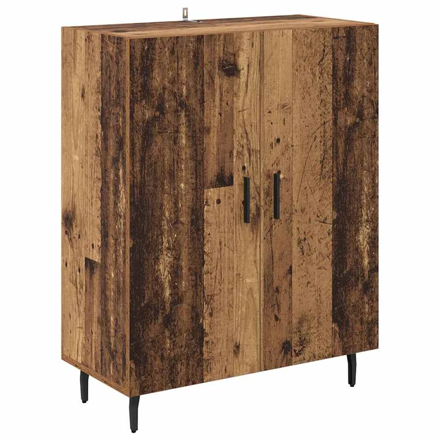 Haut Armoire 2 pcs Bois ancien Bois d'ingénierie - 6