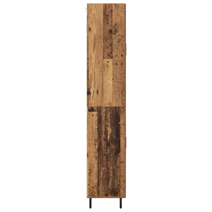 Haut Armoire 2 pcs Bois ancien Bois d'ingénierie - 9