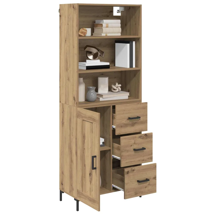 Haut Armoire Chêne artisanal 69,5 x 34 x 180 cm - 3