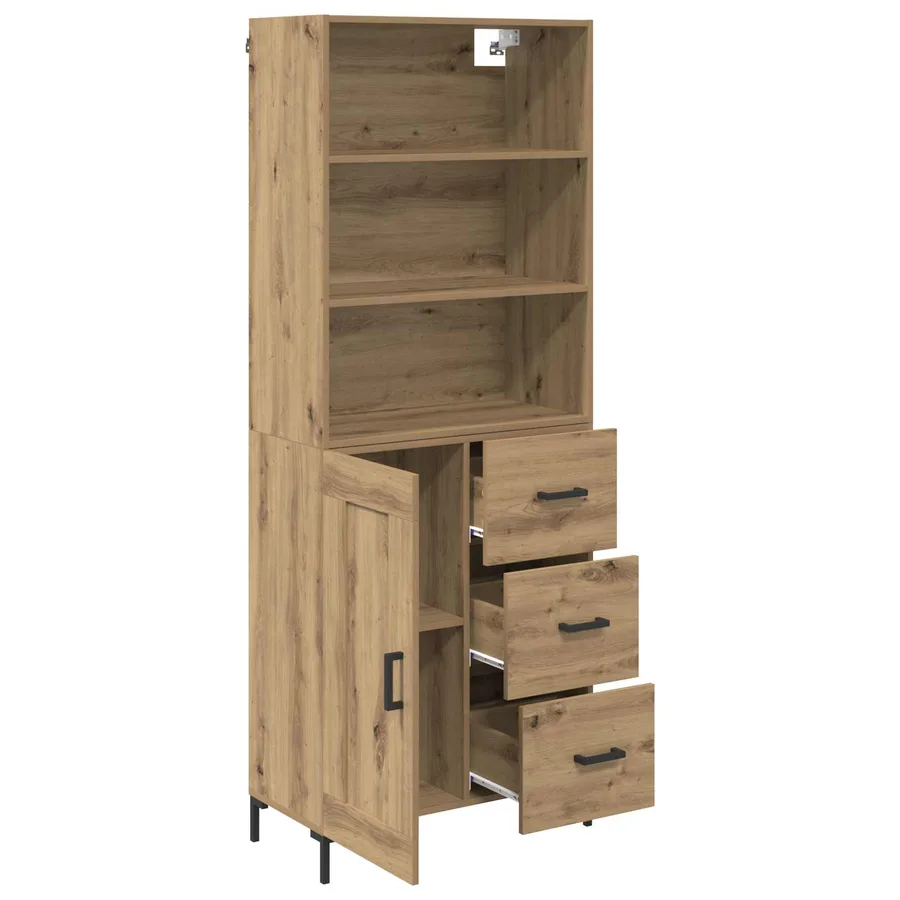 Haut Armoire Chêne artisanal 69,5 x 34 x 180 cm - 5