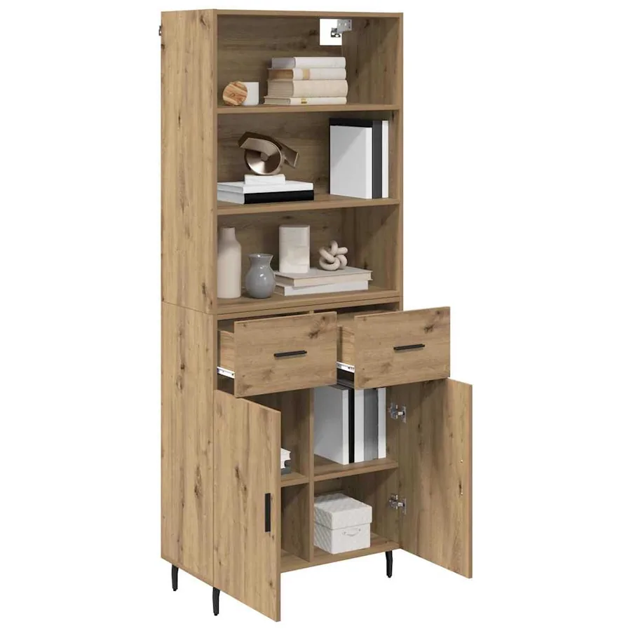 Haut Armoire 2 pcs Chêne artisanal 69,5 x 32,5 x 180 cm - 3