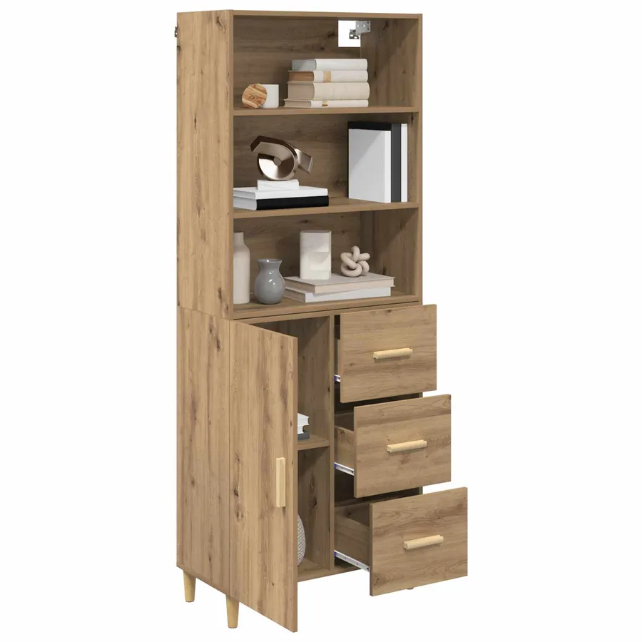 Haut Armoire Chêne artisanal 69,5 x 32,5 x 180 cm - 3