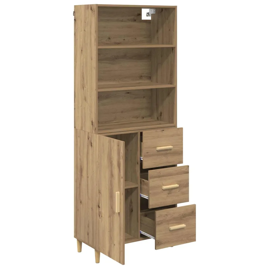 Haut Armoire Chêne artisanal 69,5 x 32,5 x 180 cm - 5