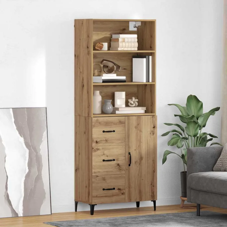 Haut Armoire Chêne artisanal 69,5 x 34 x 180 cm