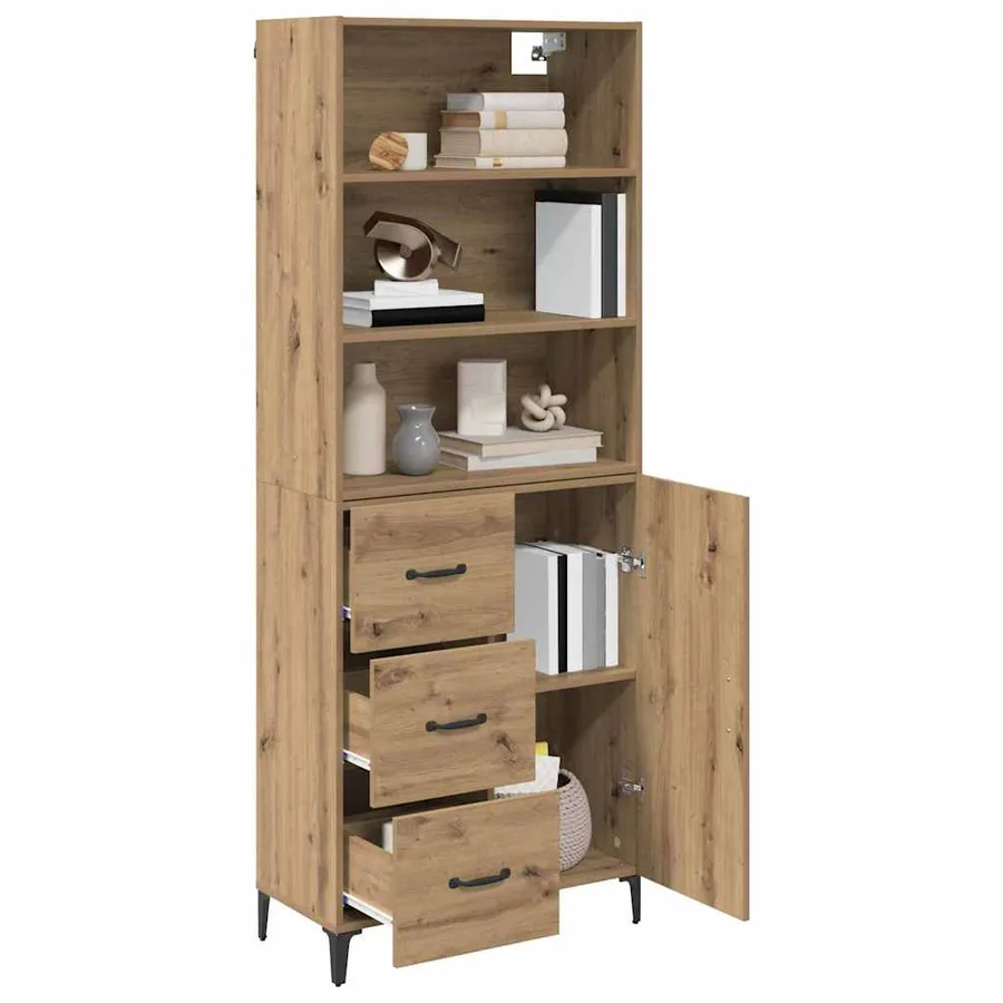 Haut Armoire Chêne artisanal 69,5 x 34 x 180 cm - 3
