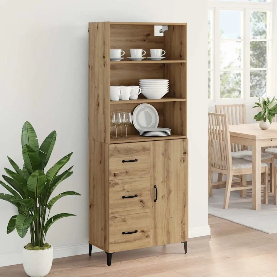Haut Armoire Chêne artisanal 69,5 x 34 x 180 cm - 4