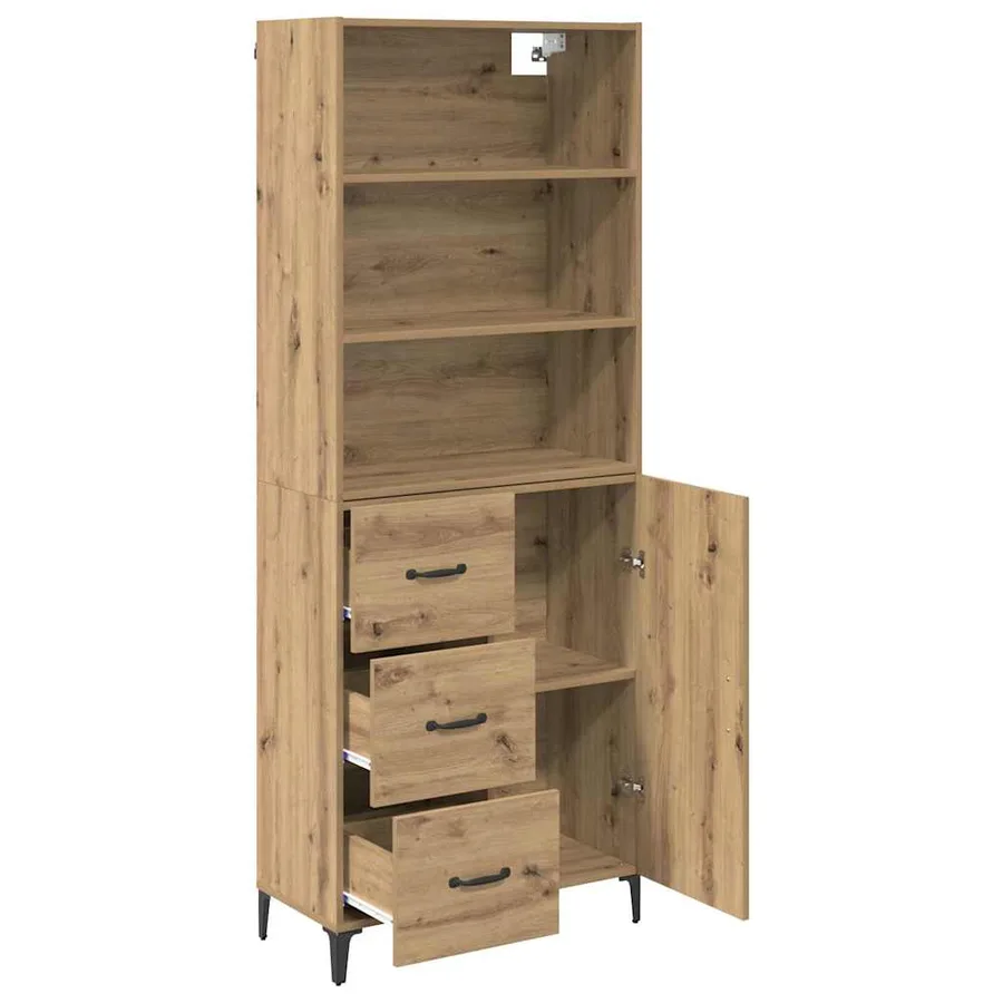 Haut Armoire Chêne artisanal 69,5 x 34 x 180 cm - 5