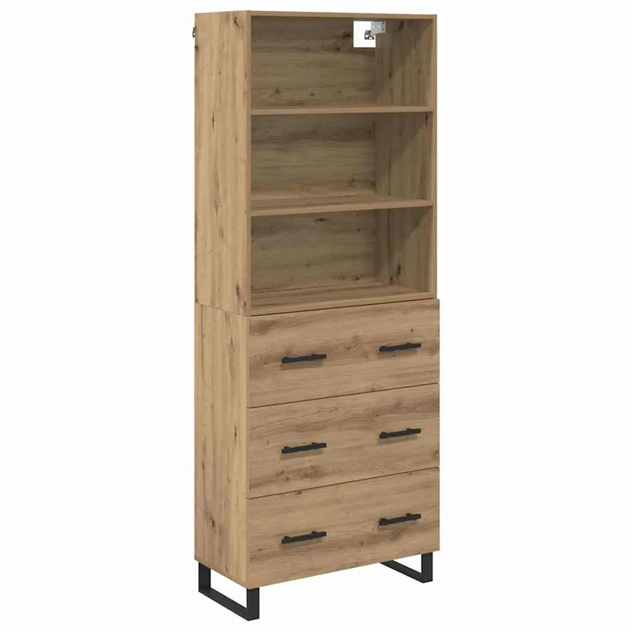 Haut Armoire 2 pcs Chêne artisanal 69,5 x 34 x 180 cm - 2