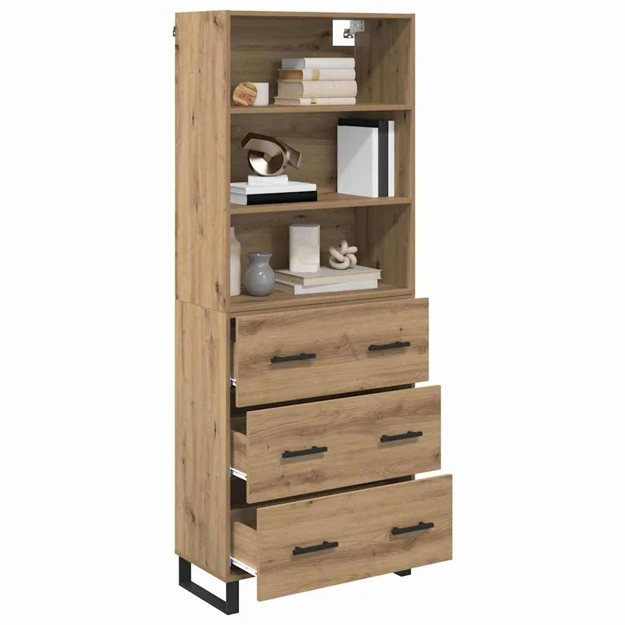 Haut Armoire 2 pcs Chêne artisanal 69,5 x 34 x 180 cm - 3