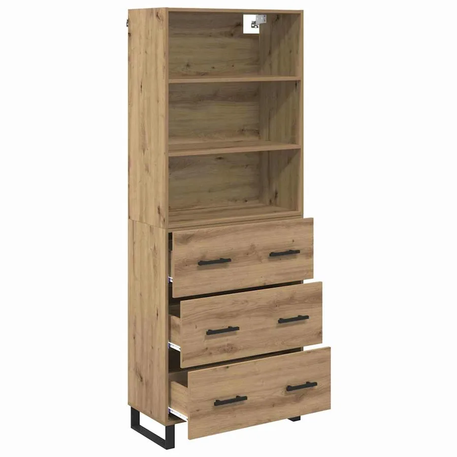 Haut Armoire 2 pcs Chêne artisanal 69,5 x 34 x 180 cm - 5