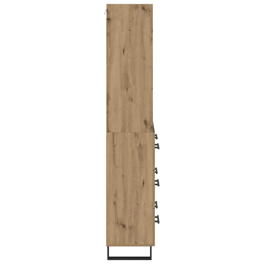 Haut Armoire 2 pcs Chêne artisanal 69,5 x 34 x 180 cm - 9