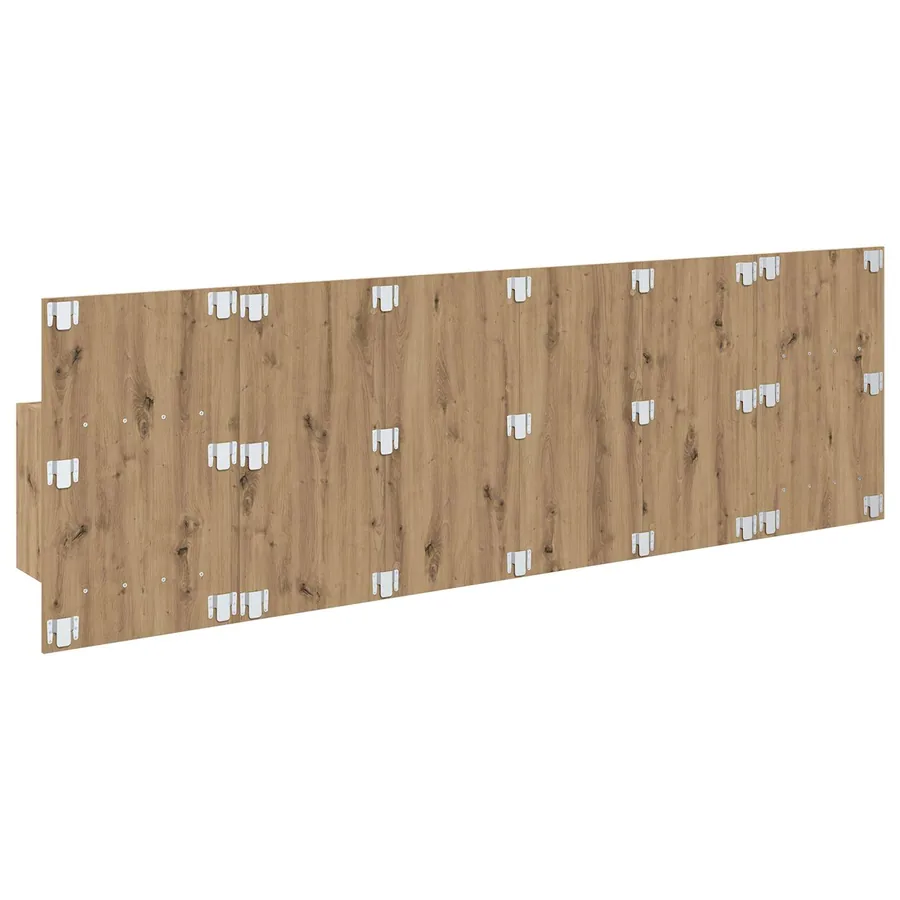 Tête de lit avec armoire 3 pcs Chêne artisanal - 9