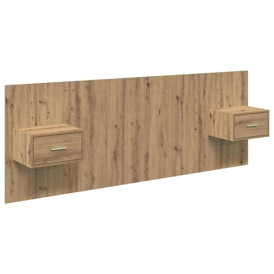Tête de lit avec armoire 3 pcs Chêne artisanal - 2