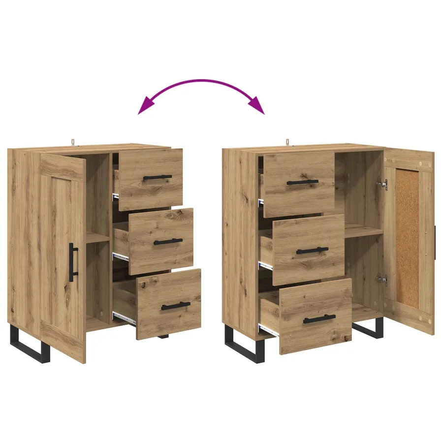 Haut Armoire 2 pcs Chêne artisanal 69,5 x 34 x 180 cm - 13