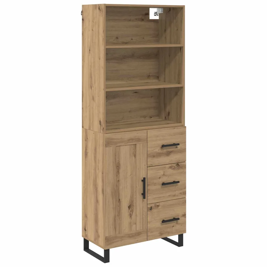 Haut Armoire 2 pcs Chêne artisanal 69,5 x 34 x 180 cm - 2